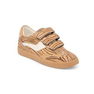dolce vita Notice Velcro Sneakers in Walnut Zebra Calf Hair 8 NEW StreetStyle